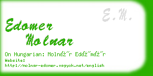 edomer molnar business card